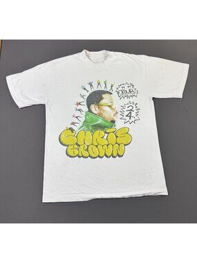 Chris Brown 44:44 Tour Concert Tour Album Rap Hip Hop RnB White Promo Shirt Rare